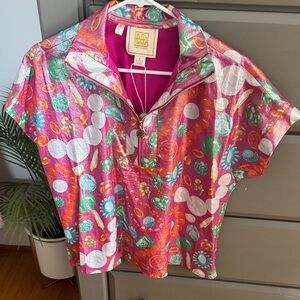 Colorful Graphic Short Sleeve Top